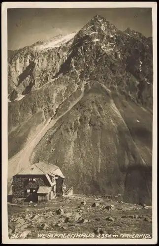 Ansichtskarte Arzl im Pitztal Westfalenhaus, Fernerkogel - Fotokarte 1941