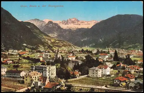Cartoline Bozen Bolzano Blick auf die Stadt 1914