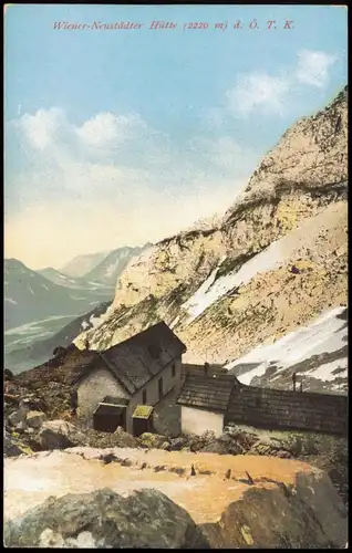Ansichtskarte Ehrwald Wiener Neustädter Hütte (2220 m) d. Ö. T. K. 1913