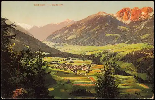 Ansichtskarte Neustift im Stubaital Stubaital Talansicht. 1912