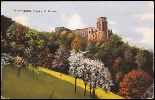 Ansichtskarte Heidelberg Heidelberger Schloss (Castle); Fernansicht 1941