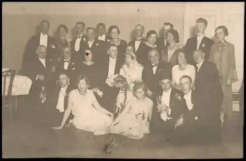 Foto  Hochzeit Gruppenfoto feine Gesellschaft 1911 Privatfoto Foto