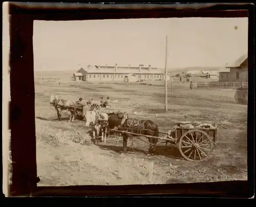 .Russland Rußland Россия Pferdewagen Grenzstation China 1905 Privatfoto Foto