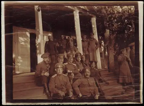 .Russland Rußland Россия Soldaten vor Villa Militaria 1911 Privatfoto Foto