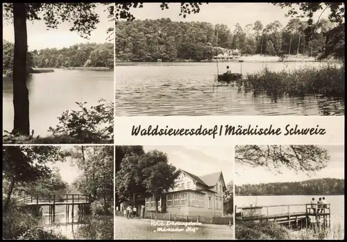 Waldsieversdorf DDR Mehrbildkarte Märkische Schweiz Ortsansichten 1985