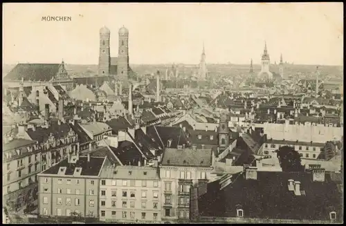 Ansichtskarte München Totale 1913