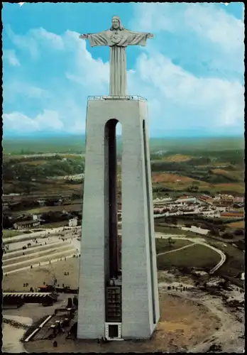 Postcard Almada Christusstatue 1966
