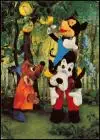 Ansichtskarte  Walt Disney - Zeichentrick GOOFY, MICKY MAUS UND JAQ 1973
