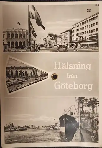 Göteborg Göteborg mechanische Karte Drehscheibe Rotationsvykort 1957