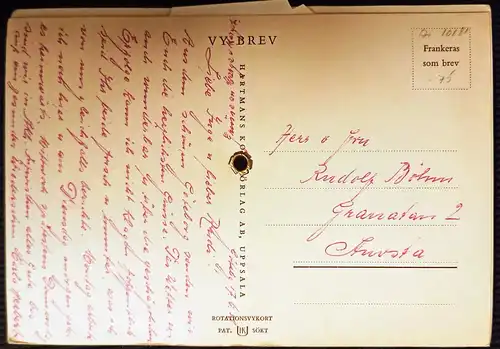 Göteborg Göteborg mechanische Karte Drehscheibe Rotationsvykort 1957