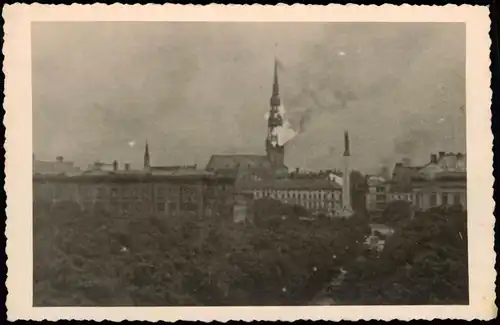 Postcard Riga Rīga Ри́га brennende Kirche 1962