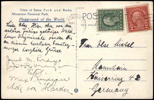 Colorado Ansichten Allgemein LITTLE MATTERHORN, NOTCH TOP MT. FROM ODESSA LAKE, ESTES PARK, Colorado 1930