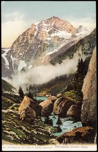 Neustift im Stubaital Pinnisertal (Stubaler Alpen), Baude und See 1910