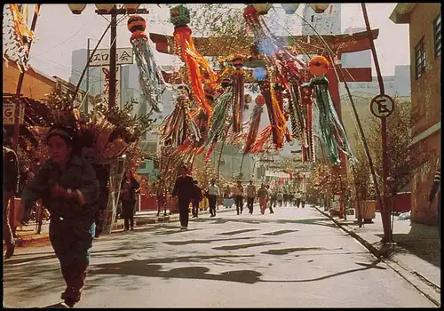 Sao Paulo Bairro Oriental (Liberdade) Tanabata (Festa de Estrela) em Junho 1992