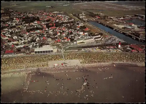 Ansichtskarte Büsum Luftbild Luftaufnahme des Nordsee-Heilbades 1975