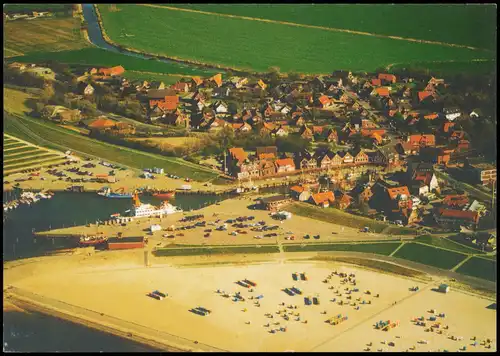 Ansichtskarte Neuharlingersiel Luftbild Luftaufnahme 1980