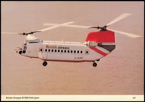 Ansichtskarte  Hubschrauber / Helicopter British Airways BV234 Helicopter 1980