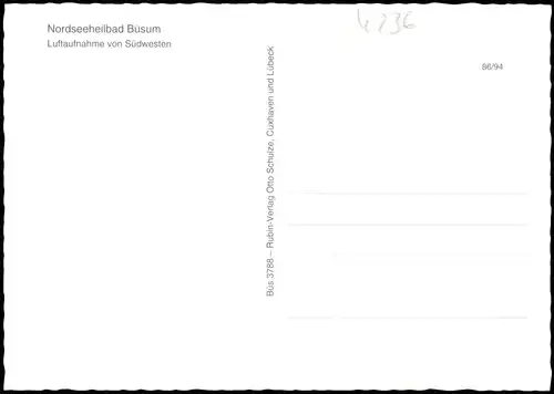 Ansichtskarte Büsum Luftbild von Südwesten 1982