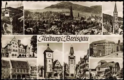 Ansichtskarte Freiburg im Breisgau Stadtteilansichten 1963