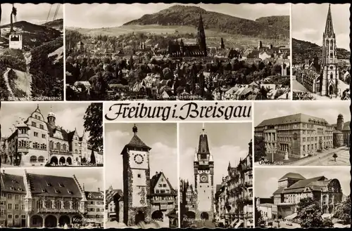 Ansichtskarte Freiburg im Breisgau Stadtteilansichten, Fotokarte 1963