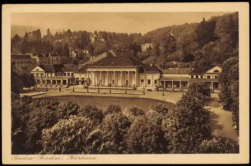 Ansichtskarte Baden-Baden Kurhaus. 1926