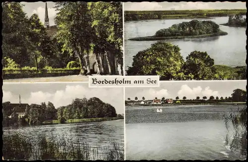 Ansichtskarte Bordesholm Mehrbildkarte mit 4 Ortsansichten 1960