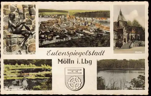 Mölln (Schleswig-Holstein) Mehrbild-AK Ortsansichten der Eulenspiegelstadt 1960