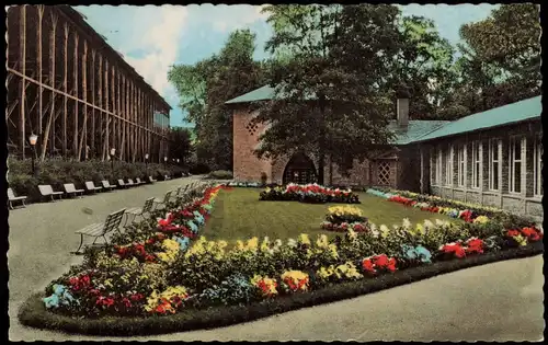 Ansichtskarte Bad Orb Saline und Trinkhalle im Kurpark 1964
