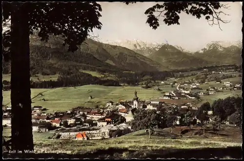 Ansichtskarte Reit im Winkl Panorama-Ansicht mit Kaisergebirge 1957