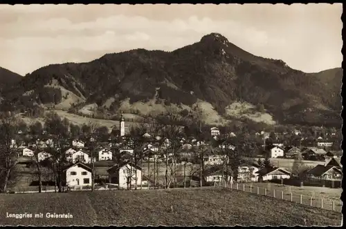 Ansichtskarte Lenggries Panorama-Ansicht mit Geierstein 1959