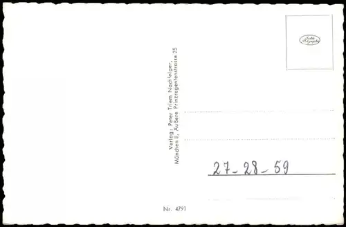 Ansichtskarte Lenggries Panorama-Ansicht mit Geierstein 1959