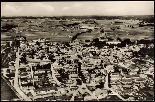 Marktoberdorf Panorama-Ansicht Gesamtansicht aus der Vogelschau-Perspektive 1960
