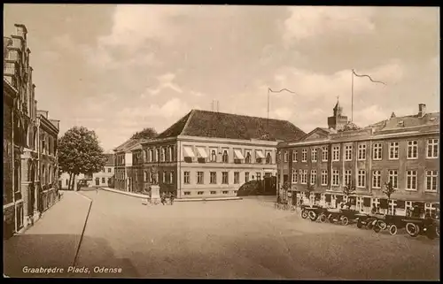 Postcard Odense (Dänemark) Graabrødre Plads 1926