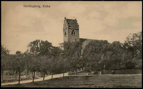 Postcard Masnedø Masnedo Vordingborg Vordingborg, Kirke 1928