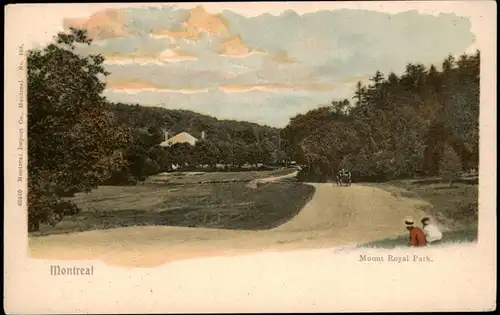Postcard Montreal Mount Royal Park. 1908