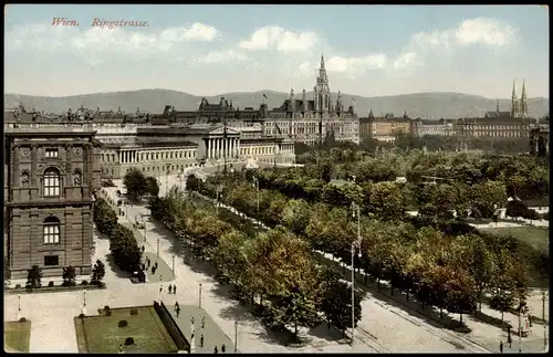 Ansichtskarte Wien Ringstrasse. 1912