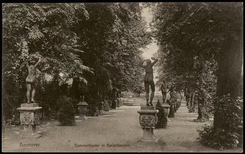 Ansichtskarte Herrenhausen-Hannover Sommertheater 1913  gel. Rollstempel