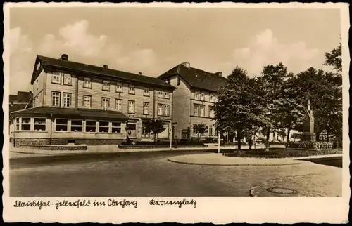 Ansichtskarte Clausthal-Zellerfeld Platz und Restaurant 1941