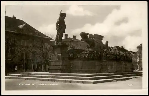Ansichtskarte Klagenfurt Lindwurmdenkmal 1939