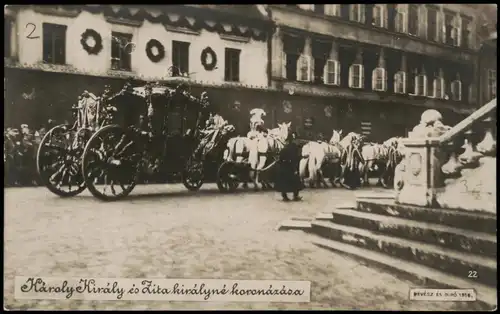 .Ungarn Adel Magyar Karoly Király is Zita királyné koronázása 1913