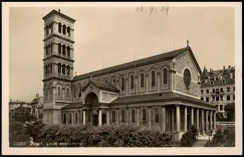 Ansichtskarte Zürich Liebfrauenkirche 1930