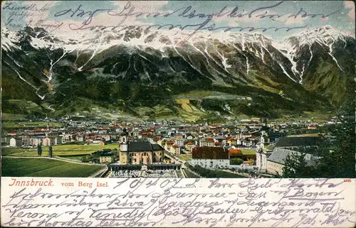 Ansichtskarte Innsbruck vom Berg Isel. 1911