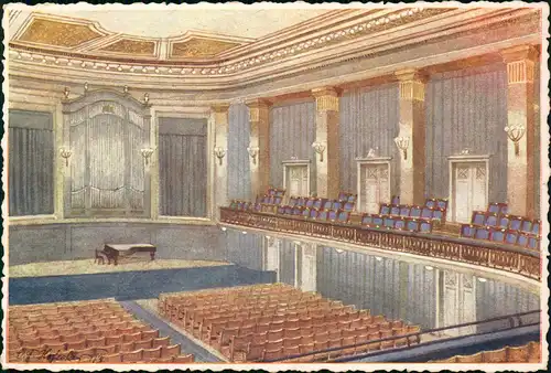 Ansichtskarte Wien Konzerthaus, Mittlerer Saal. - Künstlerkarte 1914