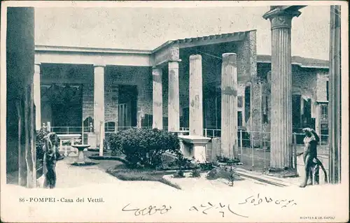 Cartoline Pompei Casa dei Vettii. 1921