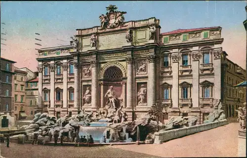 Cartoline Rom Roma Fontana di Trevi. 1923
