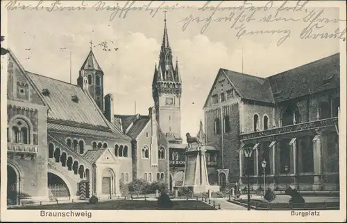 Ansichtskarte Braunschweig Burgplatz 1933