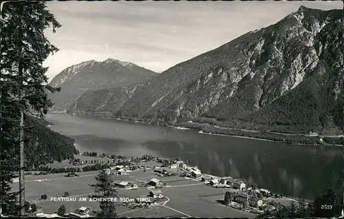 Ansichtskarte Pertisau-Eben am Achensee Blick auf die Stadt - Fotokarte 1960
