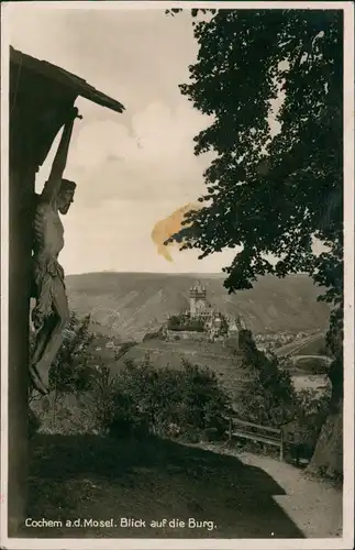 Ansichtskarte Cochem Kochem Jesuskreuz Reichsburg Cochem 1927