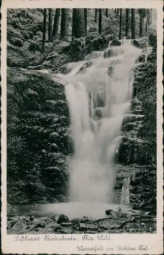 Friedrichroda Wasserfall im Kühlen Tal 1943  gel. Feldpoststempel WK2