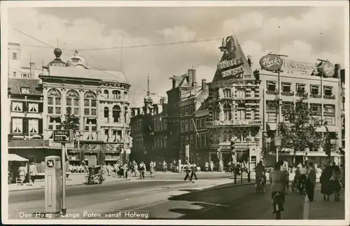 Postkaart Den Haag Den Haag Lange Poten vanaf Hofweg 1950